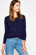 Women Navy Blue Sweater