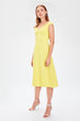 Yellow Carmen Collar Dress