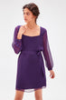 Purple Lacing Detail Dress