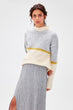 Ecru Colorblock Sweater Sweater