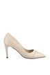 Beige Suede  Detailed Woman Heels Shoes