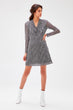 Gray Plaid Knitted Dress