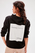 Black Back Printed Knitted Sweatshirt