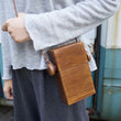 Small Wooden Casual Cowhide Rope Carry Case