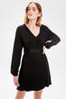 Black Button Detail Dress