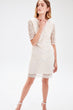 Raw White Ruched Dress