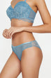 Women Blue Lace Detail Panties