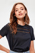 Trendyol Navy Blue Ribbon Detail Knitted Blouse TWOAW20BZ0333