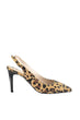 Brown Colt Feather Leopard Pattern Women 'S High-Heeled Shoes