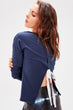 Navy Backpack Knitted Blouse