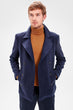Navy Blue New Male Front Buttoned Pockets Coat