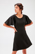 Black Flounces Knit Dress