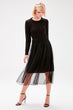 Black Gauze Sweater Dress