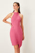 Pink Asymmetrical Cut Dress