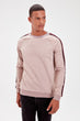 Mink Men Long Sleeve Cycling Collar Stripe New Sweatshirt
