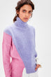 Lilac Color Block Sweater Pullover