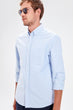 Blue Men 'S Regular Long Sleeve Single pocket Shirt New
