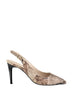 Beige Snake Pattern Women 'S High-Heeled Shoes