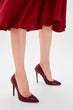 Burgundy Women 'S Heels Shoes