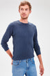 Indigo Men Textured Sweater