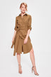 Khaki Belted Dress