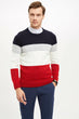 Man Crew-neck Patchwork Pullovers