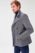 Navy Blue New Men 'S Diagonal Pattern Coat