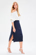 Dark Blue Lacing  Skirt