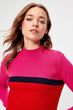 Fuchsia Striped Knitwear Sweater