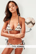 Patterned Textured Sides Gusset Bikini