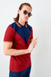 Burgundy Men 'S Polo Collar T-Shirt