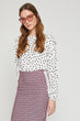 Women White Long Sleeve Blouse