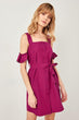 Purple Lacing Detail Dress