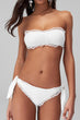 Raw White Ruched Bikini Six
