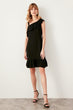 Black Flywheel Detail Dress