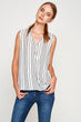 Women White Striped Blouse