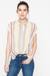 Women Raw White Striped Shirt