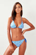 Patterned Hand Binding Detailed Bikini