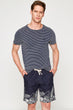 Male Navy Blue Pattern Shorts