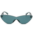 Vintage Candy Color One Piece Sunglasses Women Rimless Cat Eye Sunglasses Fashion Brand Clear Sunglass UV400 Shades Eyewear
