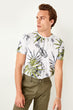White Men Digital Printed T Shirt