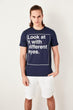 Navy Blue Men 'S Cotton T Shirt