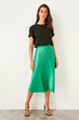 Green Satin Skirt