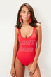 Red The Tagline Swimwear