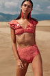 Cinnamon Polka Dot High Waist Bikini