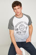 Male Gray Short Sleeve Cycling Neck T Shirt