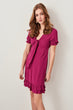 Advanced Linking Plum Dress