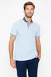 Men 'S Blue Crew Neck Polo T-Shirt