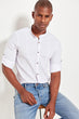 MAN White Male Slim Fit Crew Neck Shirt
