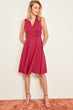 Fuchsia Button Detail Dress